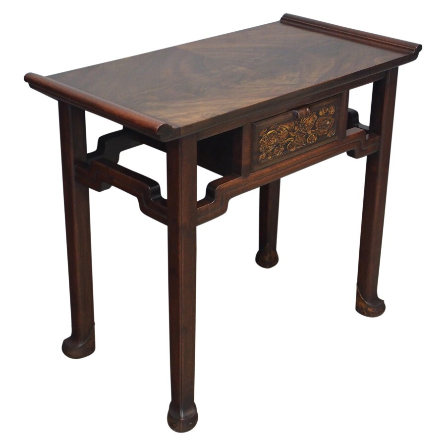 Antique Chinoiserie Mahogany Side Table by Whytock and Reid