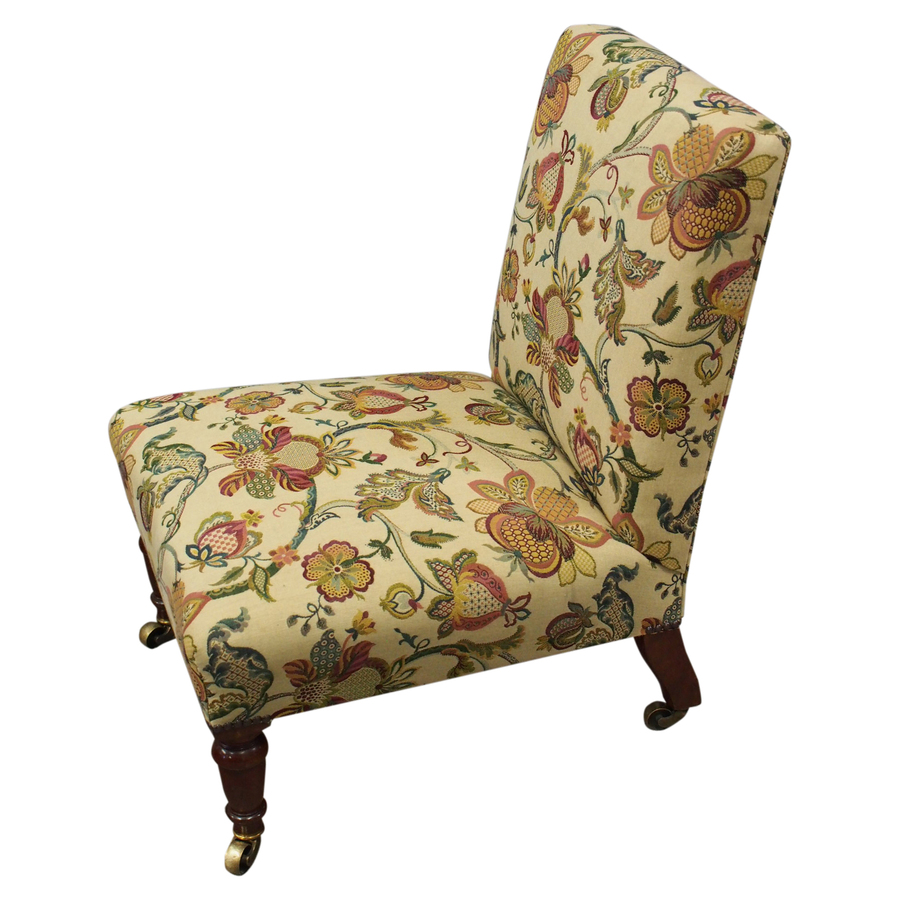 Victorian Mahogany Slipper Chair