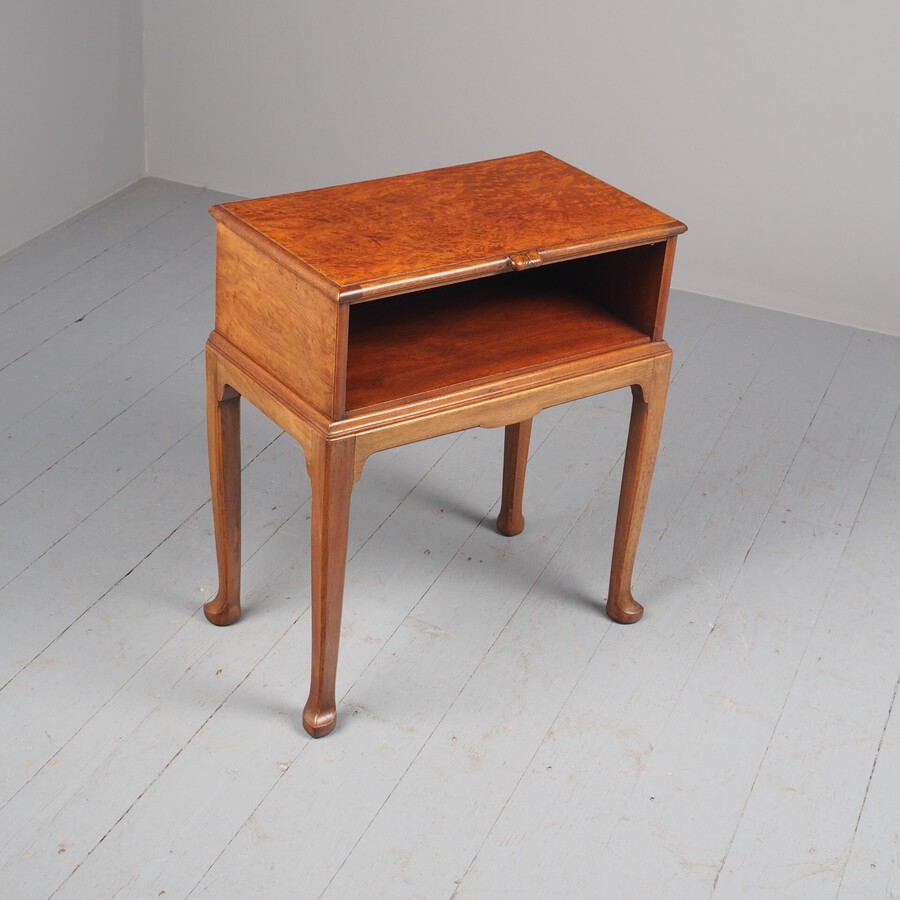 Antique Antique Burr Elm Side Table by Whytock and Reid