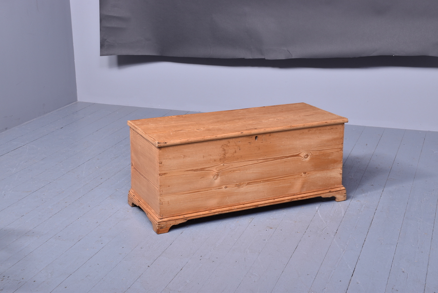 Antique Stripped Pine Blanket Box (Trunk)