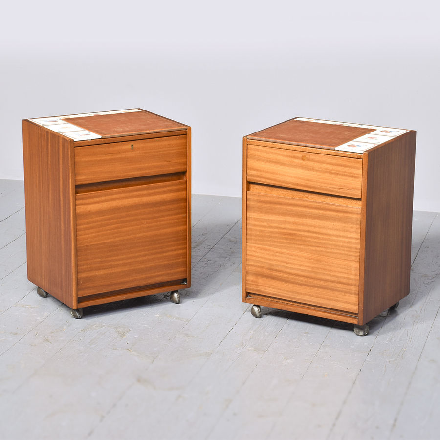 Antique Pair of Retro Bedside Cabinets