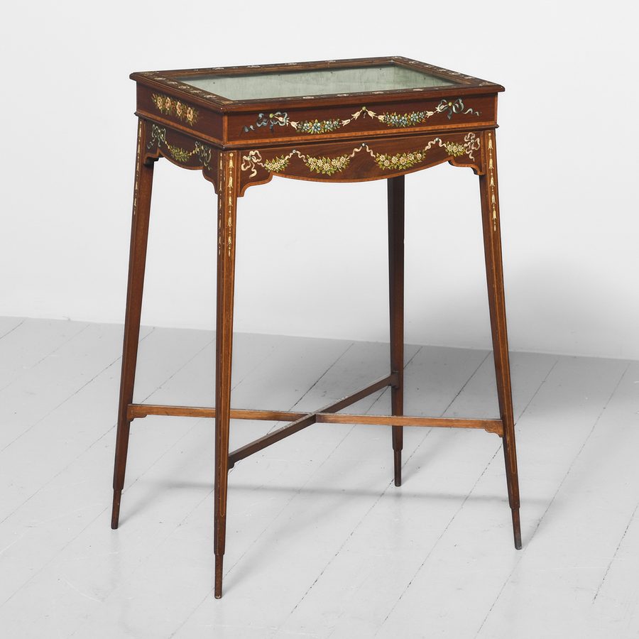 Antique Sheraton Style Bijouterie Table