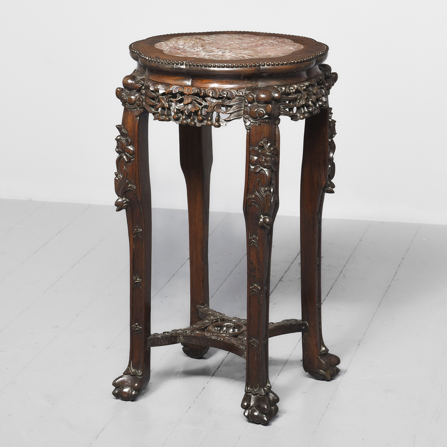 Antique Qing Dynasty Huanghuali Stand