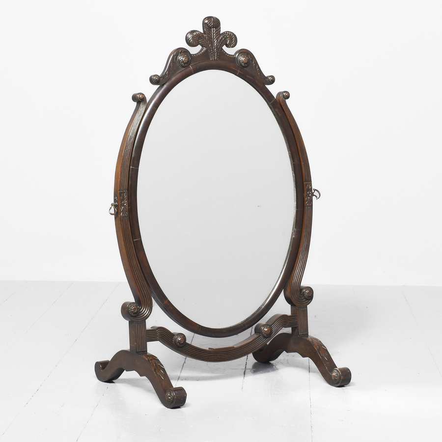 Antique Hepplewhite Style Toilet Mirror
