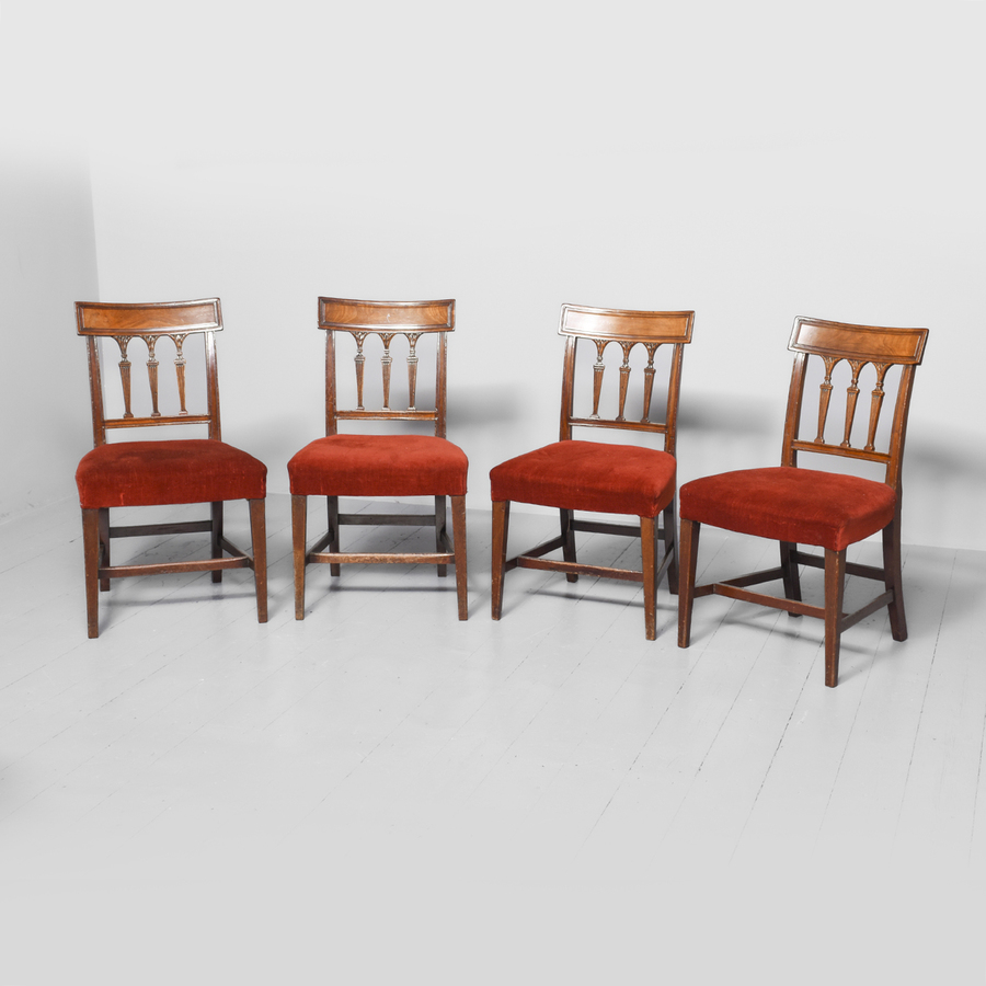 Antique Set of Four Scottish Georgian Dining Chairs
