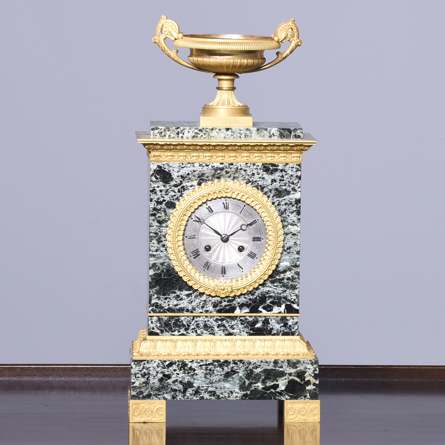 Antique French Empire Marble & Ormolu Clock