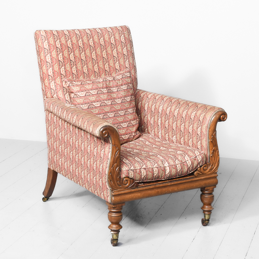 Antique George IV Library Chair