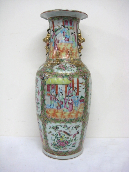 Chinese Canton Famille Rose Vase