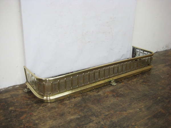 Victorian Curved Brass Fender