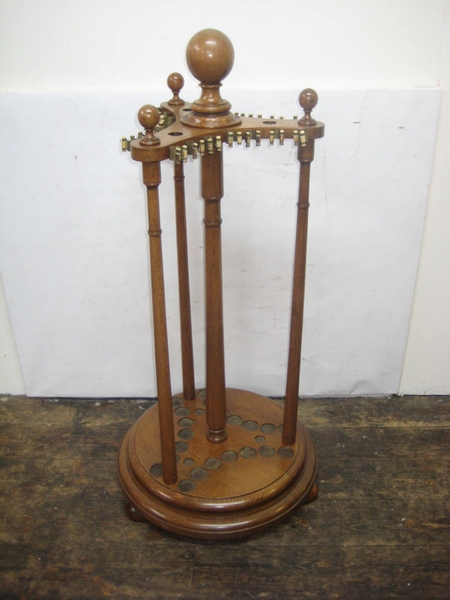 Victorian Oak Revolving Snooker Cue Stand