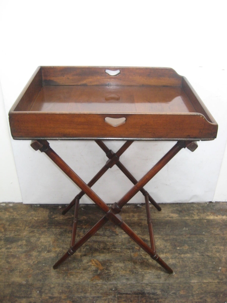 George III Mahogany Butlers Tray and Stand