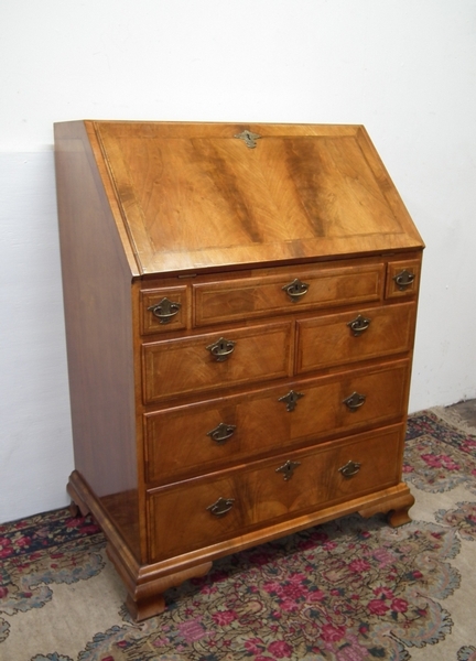 George II Style Walnut Bureau