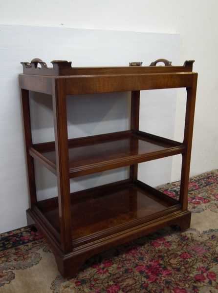 Walnut 3 Tier Serving Trolley