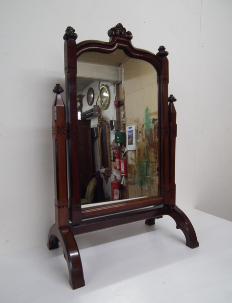Antique Gillows of Lancaster Gothic Revival Toilet Mirror