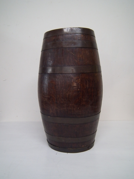 Oak Staved and Copper Bound Barrel
