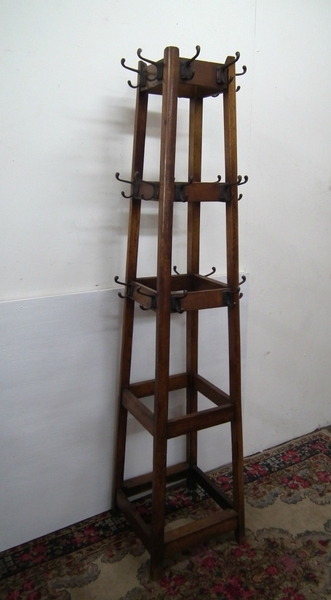 Oak Rectangular Tapering Hall Stand