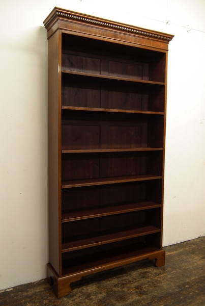 George III Style Mahogany Open Bookcase