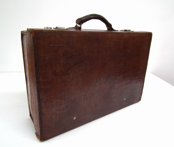 Small Crocodile Skin Suitcase