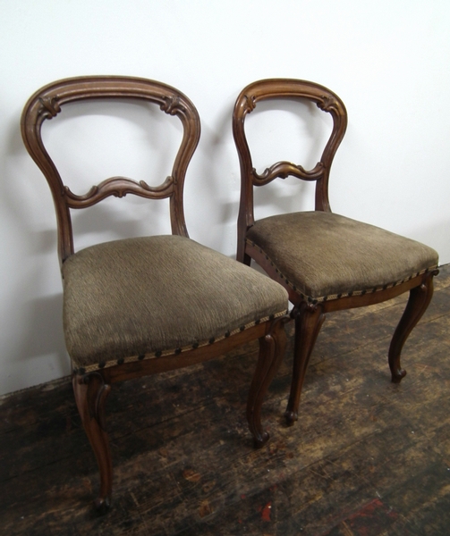 Pair of Early Victorian Rosewood Dining Chairs