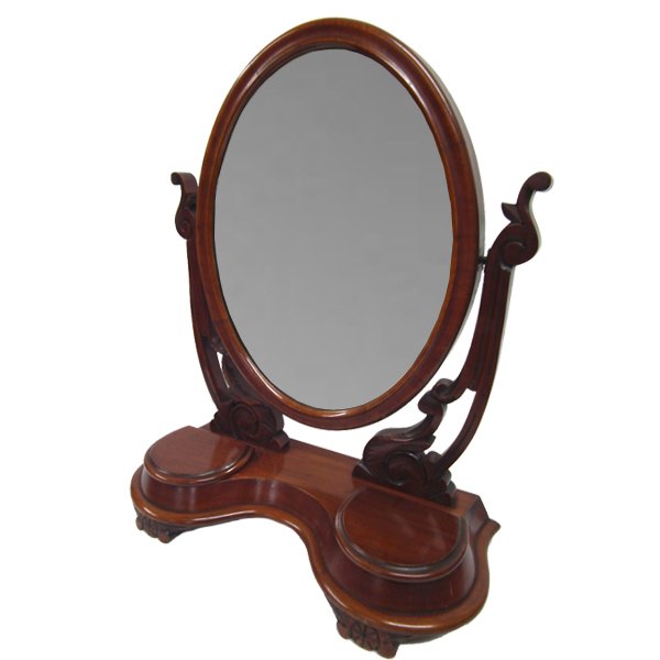 Antique Victorian Oval Toilet Mirror