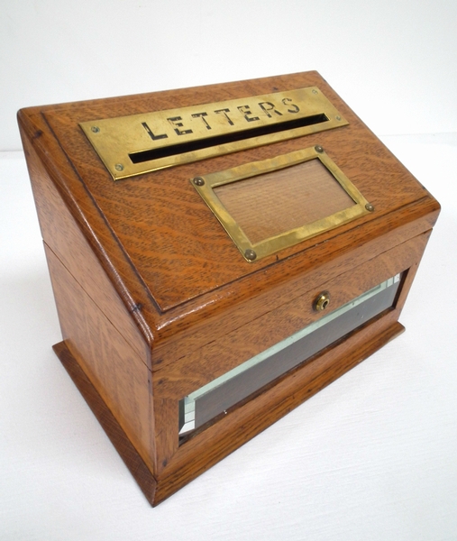 Antique Victorian Oak Country House Letterbox ANTIQUES.CO.UK