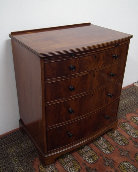 George III Style Bow Front Chest of Drawers