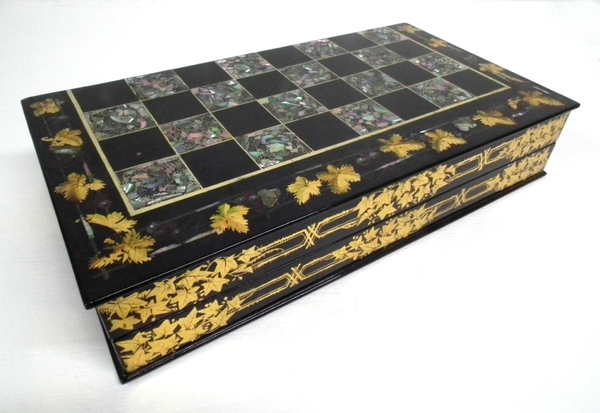 Victorian Mother of Pearl Inlaid Games Board