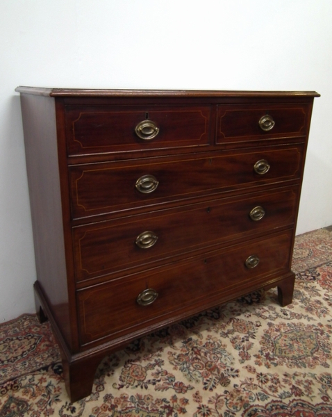 George III Inlaid Mahogany Chest of Drawers