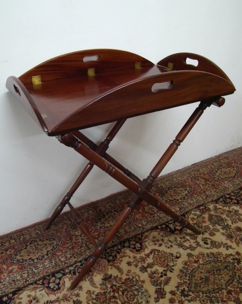 Late George IV Mahogany Butlers Tray on Stand