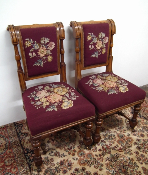 Pair of Victorian Oak Chairs