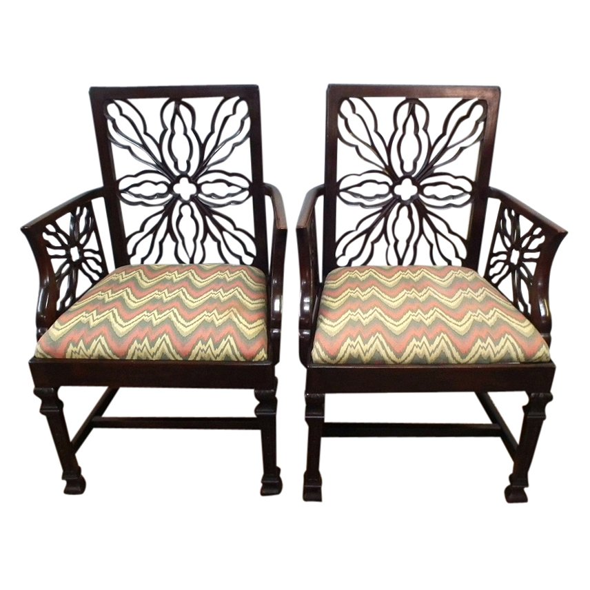 Antique Pair of George III Style Armchairs