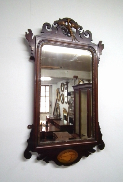 George III Style Mahogany Wall Mirror