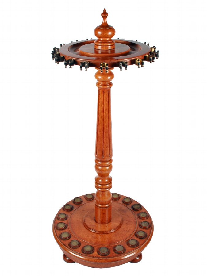 Victorian Oak Revolving Cue Stand
