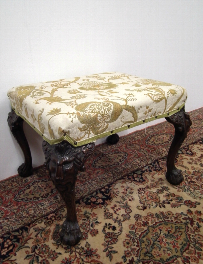 George II Style Irish Mahogany Foot Stool