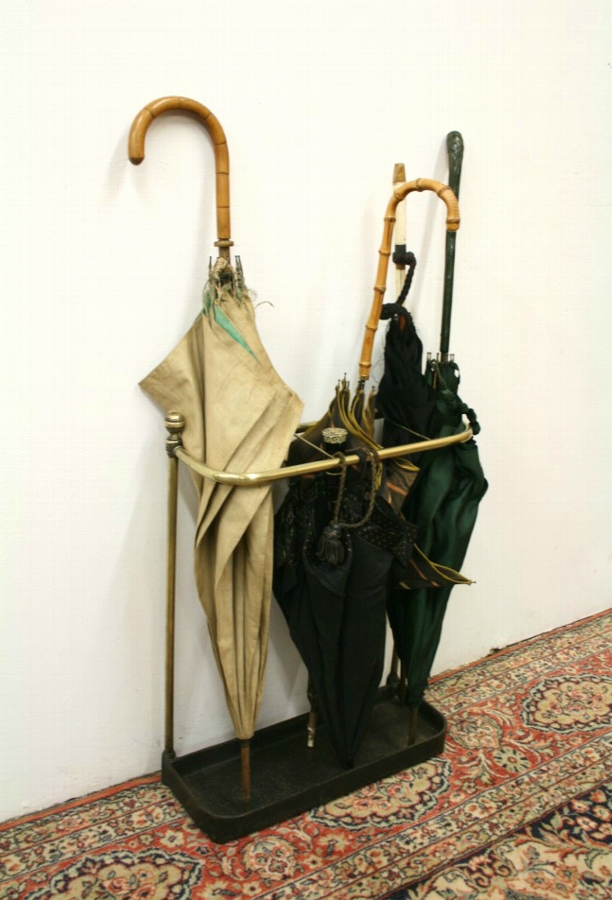Mid Victorian Brass and Cast Iron Stick Stand