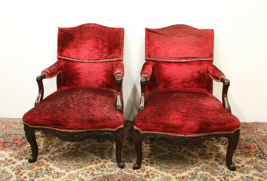 Pair of Gainsborough Style Library Chairs