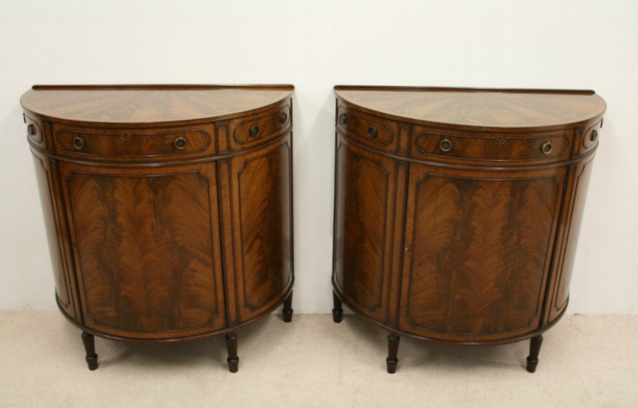 Pair of Bowfront Commodes