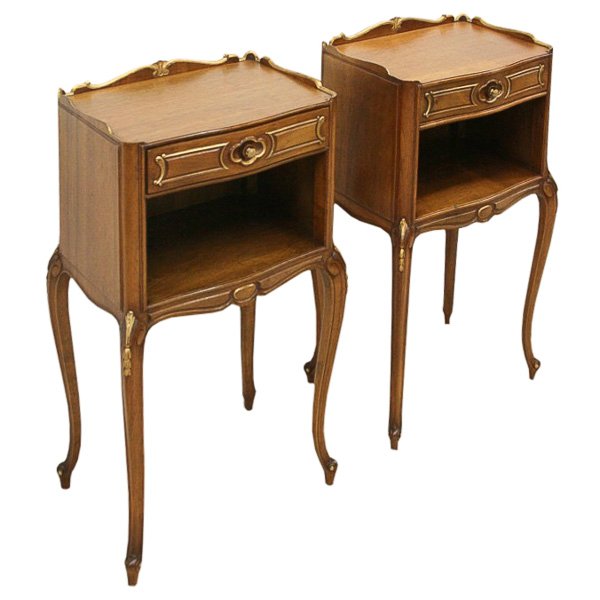 Pair of Louis XVI Style Bedside Cabinets