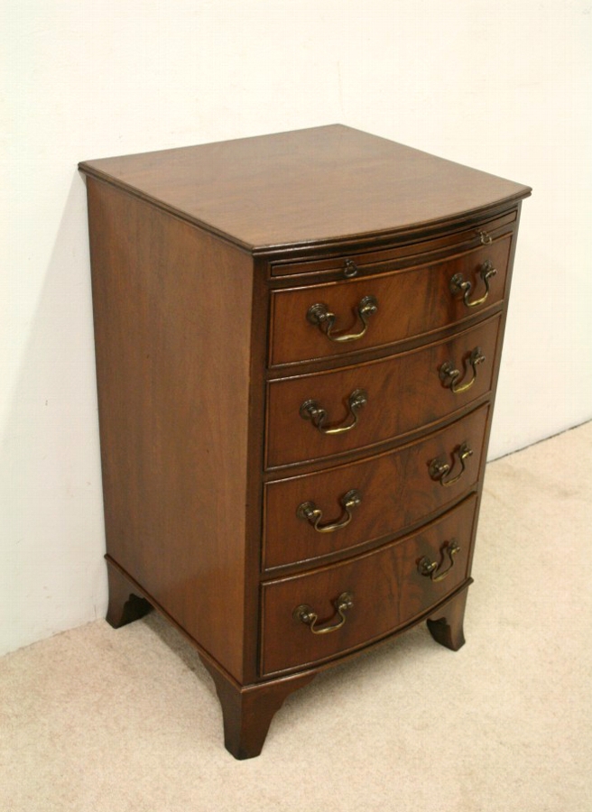 Small Mahogany Bow Front Chest of Drawers