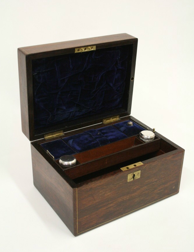 Victorian Rosewood Travelling Stationery Box