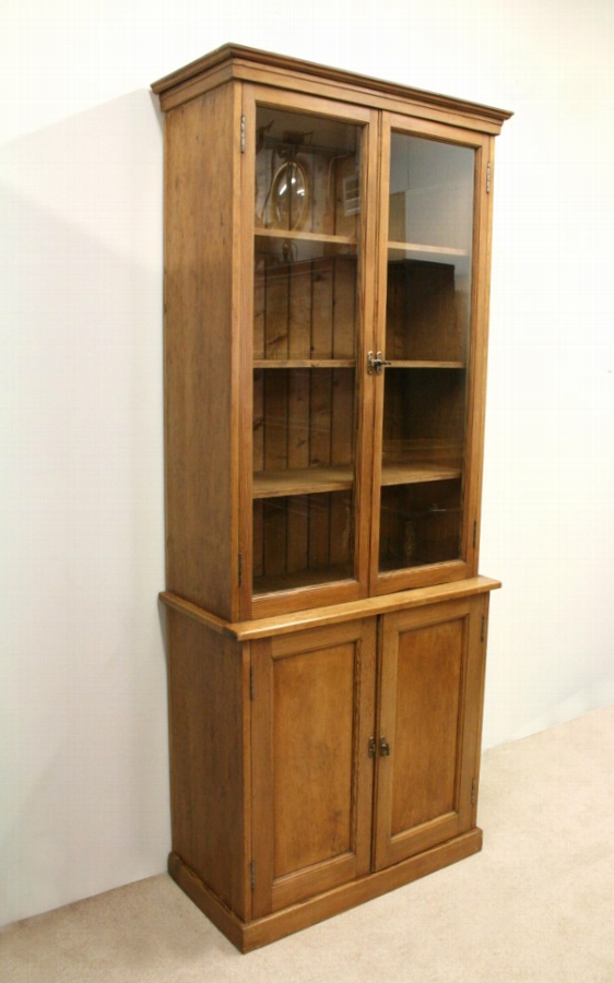 Scottish Pitch Pine Cabinet Bookcase