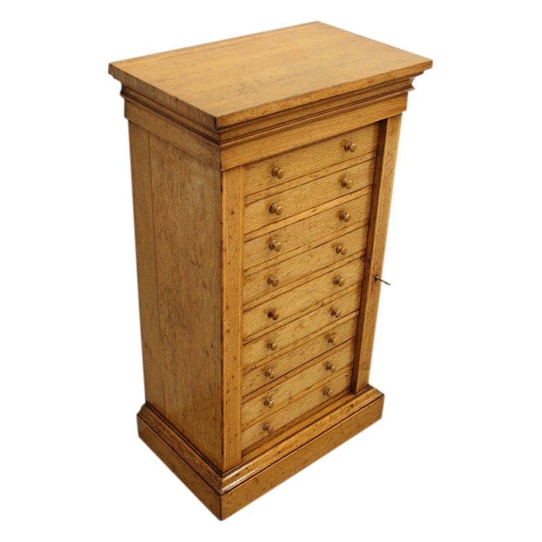 Victorian Oak Miniature Wellington Chest