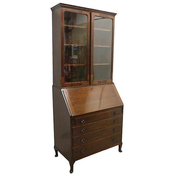 Whytock & Reid Mahogany Bureau Bookcase