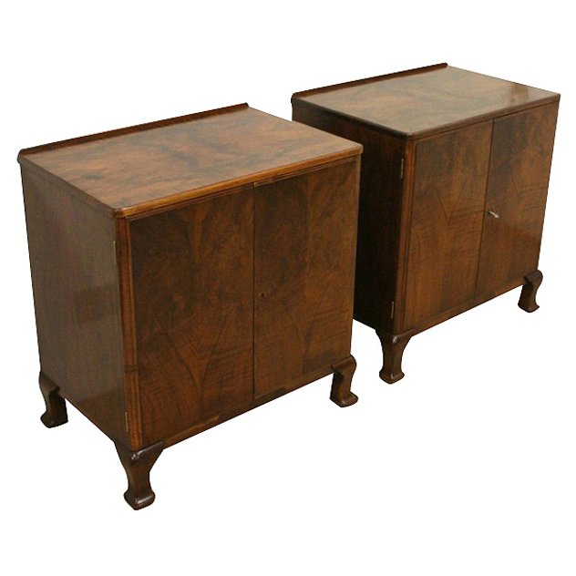 Pair of Whytock & Reid Walnut Side Cabinets