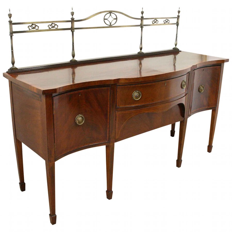 George III Mahogany Serpentine Sideboard