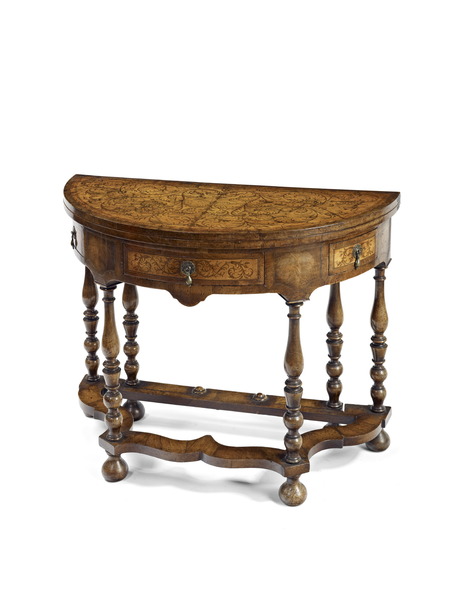 William and Mary Style Foldover Card Table
