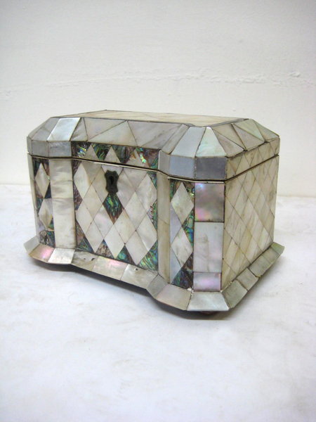 Mid Victorian Mother of Pearl Tea Caddy