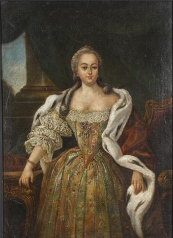 Portrait of Elizabeth Petrovna of Russia 1709-1762 , Empress of Russia (1741?176