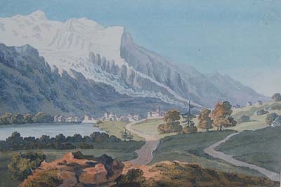 Antique Chamonix Mont Blanc,  Haute-Savoie department in the Rh?ne-Alpes
