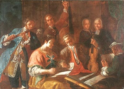 Antique Musicians performing